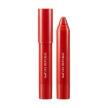 NATURE REPUBLIC - By Flower Eco Crayon Lip Velvet - 5 Colors #04 Chilli Red