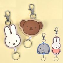 Miffy Rubber Reel Keychain / Keyring Miffy Face