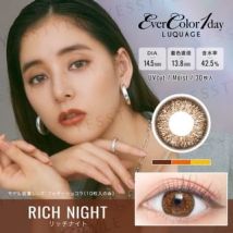 EverColor - LUQUAGE One-Day Color Lens Rich Night 30 pcs P-0.00 (30 pcs)