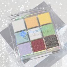 SheenEffect - 9 Colors Glittery Chameleon Eyeshadow Palette - Encounter - Palette ombres pailletées 9 teintes