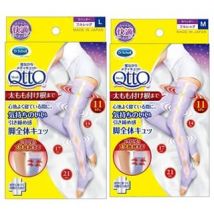 Dr.Scholl Japan - Medi Qtto Sleeping Open-Toe Stockings 1 pair - Lavender - M