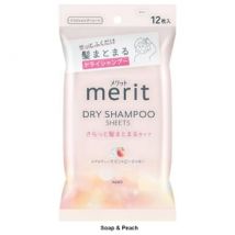 Kao - Merit Day+ Dry Shampoo Sheets Soap & Peach - 12 pcs