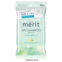 Kao - Merit Day+ Dry Shampoo Sheets Verbena & Lemon - 12 pcs