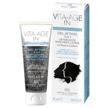Bottega di LungaVita - Vita-Age In Active Gel 3 In 1 Wash Mask & Scrub With Charcoal Beads 75ml