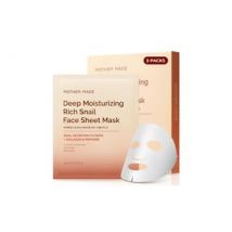 MOTHER MADE - Deep Moisturizing Rich Snail Mask 5pcs Set 22ml x 5 sheets