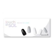 touch in SOL - Real Gel Nail Strips - 12 Types #12 Black And White Bling