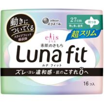 elleair - Ellis Luna Fit Sanitary Pad Ultra Slim Heavy Flow During The Day 27cm With Wings 16 pcs