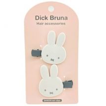 Miffy Flocky Hair Clip (Set of 2) (IVORY) As Shown in Figure