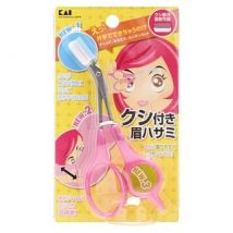 KAI - Eyebrow Scissors DX With Comb Pink 1 pc