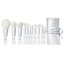 BLJ - Mini Make Up Brush Pouch Set - Silver #Snow Spirit - 11pcs
