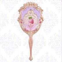 Flower Knows - Violet Strawberry Rococo Hand Mirror #Wisteria Purple