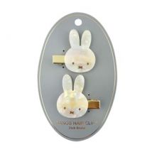 Miffy Hair Clips (Marble/White) One Size