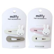 Miffy Bangs Hair Accessories / Hair Clips (Set of 2) IVORY & PINK