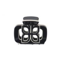 Contrast Cutout Hair Clip Black & White