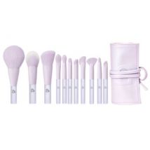 BLJ - Mini Make Up Brush Pouch Set - Purple #Summer Night's Dream - 11pcs