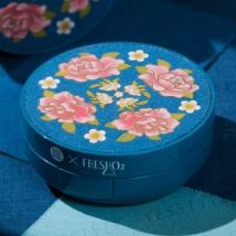 FreshO2 - Treasured Palace Museum Series Enamel Floral Porcelain Skin Cushion Compact SPF 50+ PA+++ 02 Natural