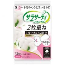 Kobayashi - Sarasati Cotton 100 Sanitary Pad Fragrance Free 72 pcs