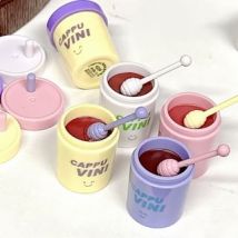 Cappuvini - Moisturizing Milk Tea Cup Lip Gloss - 4 Colors 181# Coral - 5g