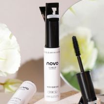 NOVO - 2 In 1 Volumizing Mascara + Eyelash Curler 1# Black - 6g