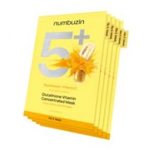 numbuzin - No.5+ Glutathione Vitamin Concentrated Mask Set 5 sheets 2025 Version - 27ml x 5 sheets