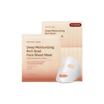 MOTHER MADE - Deep Moisturizing Rich Snail Mask Set 2025 Version - 22ml x 10 pcs
