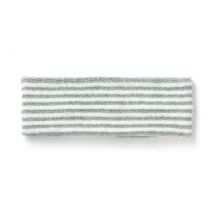 MUJI - Pile Hair Turban Gray Stripe Thin 1 pc