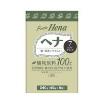 TENSTAR - Fine Hena Color Hair Dye 7 Soft Black 40g x 6