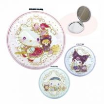 OST - Sanrio Round Compact Mirror Kuromi - H7.3×W7.3×D1.5cm