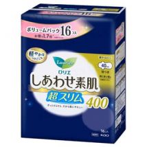 Kao - Laurier Happy Skin Volume Pack Super Slim For Heavy Flow At Night With Wings 40cm 16 pcs