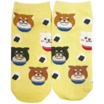Chuken Mochi Shiba Ankle Socks Face Kotobuki Kometen 1 pair