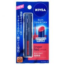 Nivea Japan - Rich Care & Color Lip Balm SPF 20 PA++ Sheer Red