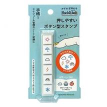 Kodomonokao Potitto6 Push Button Stamp (Today's Weather?) One Size