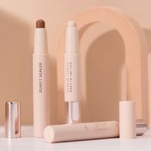 BEAUTY GLAZED - Highlighter & Contour Double-Headed Stick - 3 Shades 102 Natural & Light Brown - 3.6g