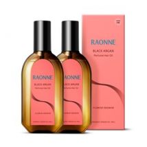 RAONNE - Black Argan Perfume Hair Oil Duo Set - 2 Types Flower Shower