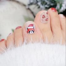 Lunacaca - Christmas Red Panda Nail Art Sticker 24 pcs