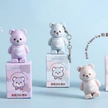 MANSLY - Cute Bear Keychain Feather Lip Mud - Rouge à lèvres mat - 4 couleurs