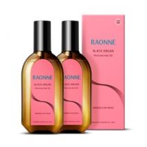 RAONNE - Black Argan Perfume Hair Oil Duo Set - 2 Types Moroccan Rose