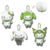 Sanrio Characters Plush Mascot Pouch Bag Charm (Green Tea / Matcha) Hello Kitty
