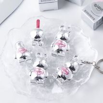MANSLY - Bunny Keychain Lip Gloss - 4 Colors G01# Honey Black Tea - 0.8g