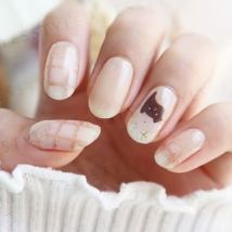 Lunacaca - Kitty In Cozy Nest Nail Art Stickers 24 pcs