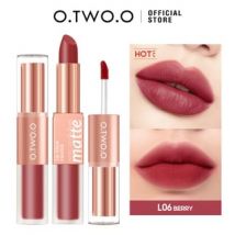 O.TWO.O - New 2 in 1 Lipstick and Lip Mud - 4 COLORS #L08 HAZELNUT 2.5g+4g