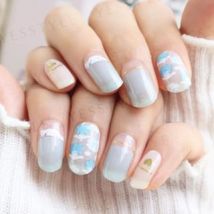 Lunacaca - Sanrio Cinnamoroll Fluffly Cloud Nail Art Stickers 24 pcs