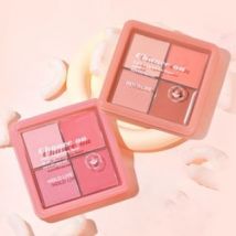 HOLD LIVE - 4 Colors Blusher Palette (1-2) #H01 Strawberry Peach - 11.5g
