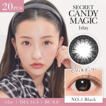 Candy Magic - Secret Candy Magic 1 Day Color Lens No.5 Black 20 pcs P-4.00 (20 pcs)