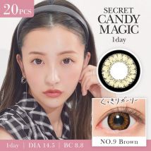 Candy Magic - Secret Candy Magic 1 Day Color Lens No.9 Brown 20 pcs P-6.50 (20 pcs)
