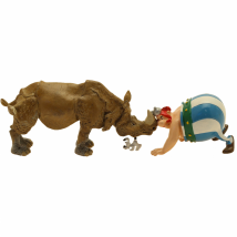 Figurine Pixi Obélix nez à nez avec le rhinocéros - Pixi - 9ème Store