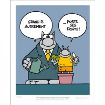 Sérigraphie Le chat de Geluck, Grandir autrement - Le Chat de Geluck - 9ème Store