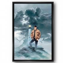 Tableau XIII - Le Phare - 100 x 150 cm - Caisse américaine noire - L'Art de la BD - 9ème Store