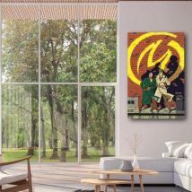 Tableau Blake et Mortimer - La marque jaune - 100 x 150 cm - L'Art de la BD - 9ème Store