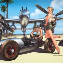 Affiche Romain Hugault : Bolide devant avion - Bruno Graff - 9ème Store